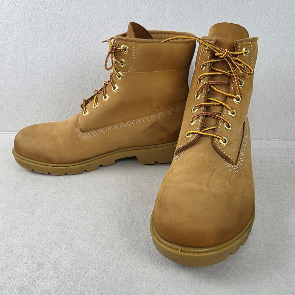 Timberland 10066 Wheat 6 Inch Premium Leather Work Boots Mens 10M